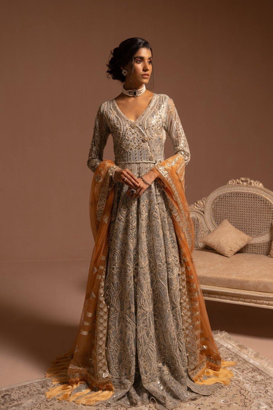 Bridal Maxi - Cruller Leh (E-03) by Maryum N Maria priced at 22900.00