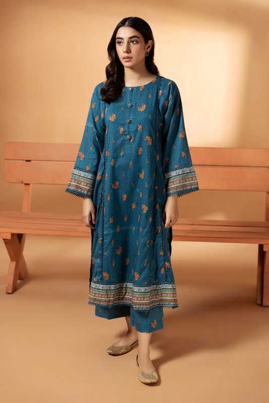 2 PC Unstitched | Printed Cambric Shirt + Trouser