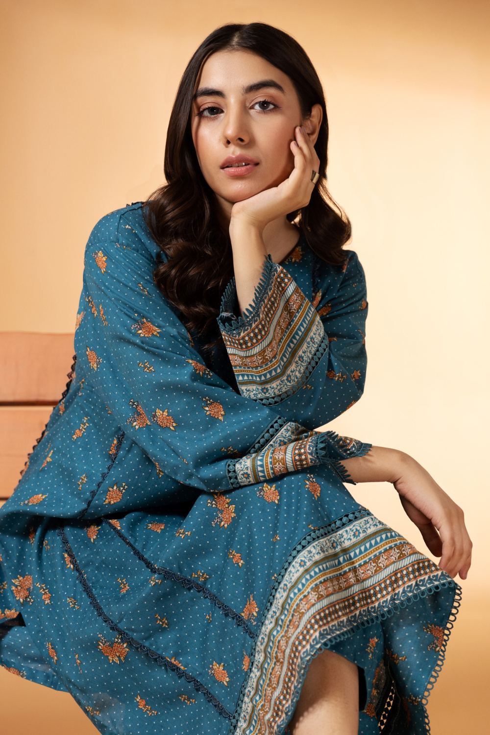 2 PC Unstitched | Printed Cambric Shirt + Trouser