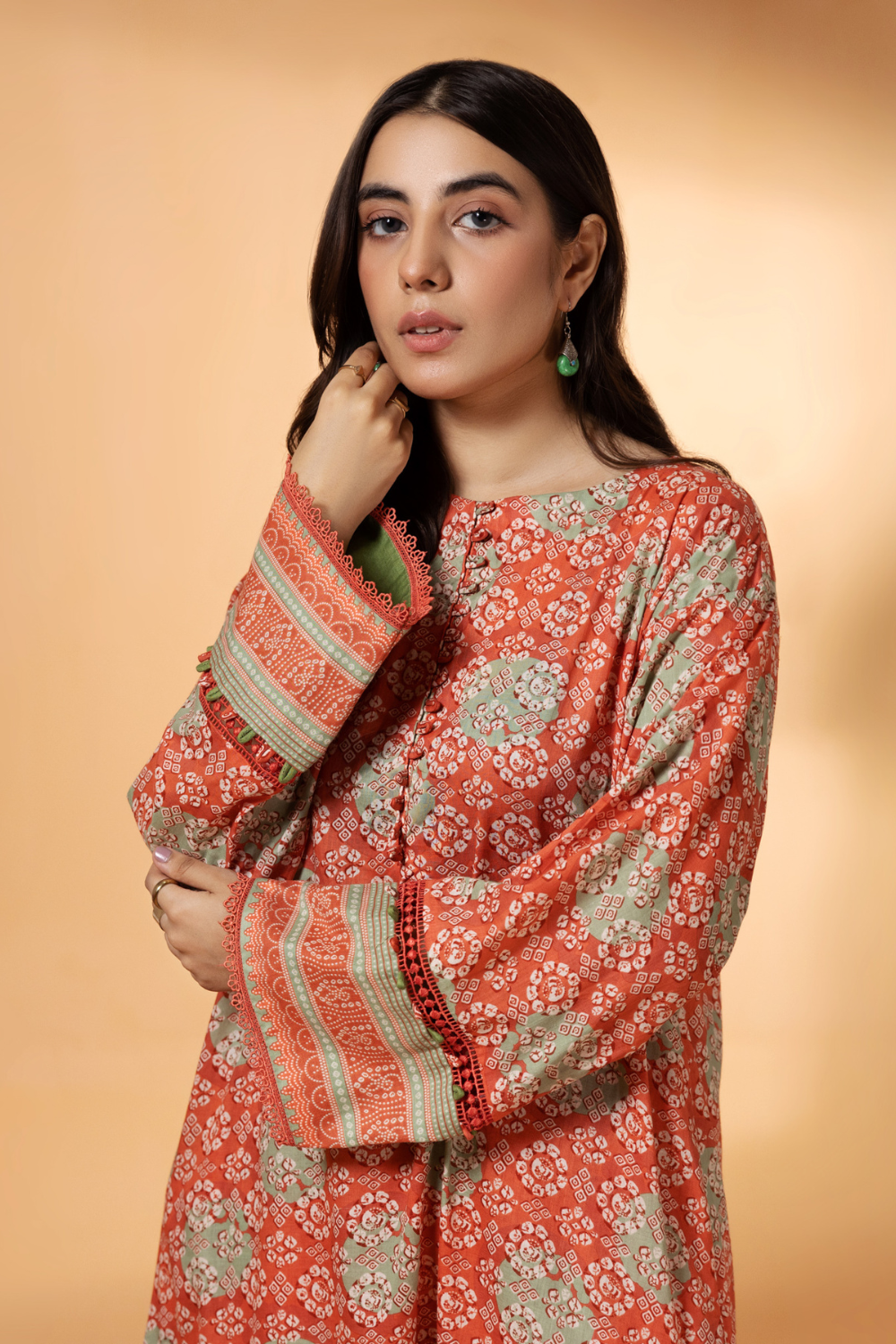 2 PC Unstitched | Printed Cambric Shirt + Trouser