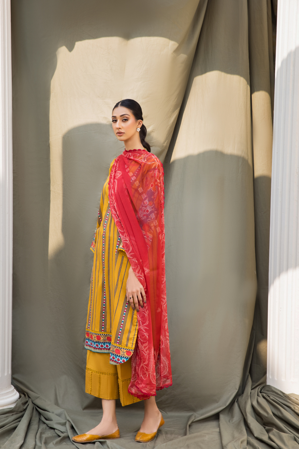 3PC Unstitched | Digital Printed Cambric Suit