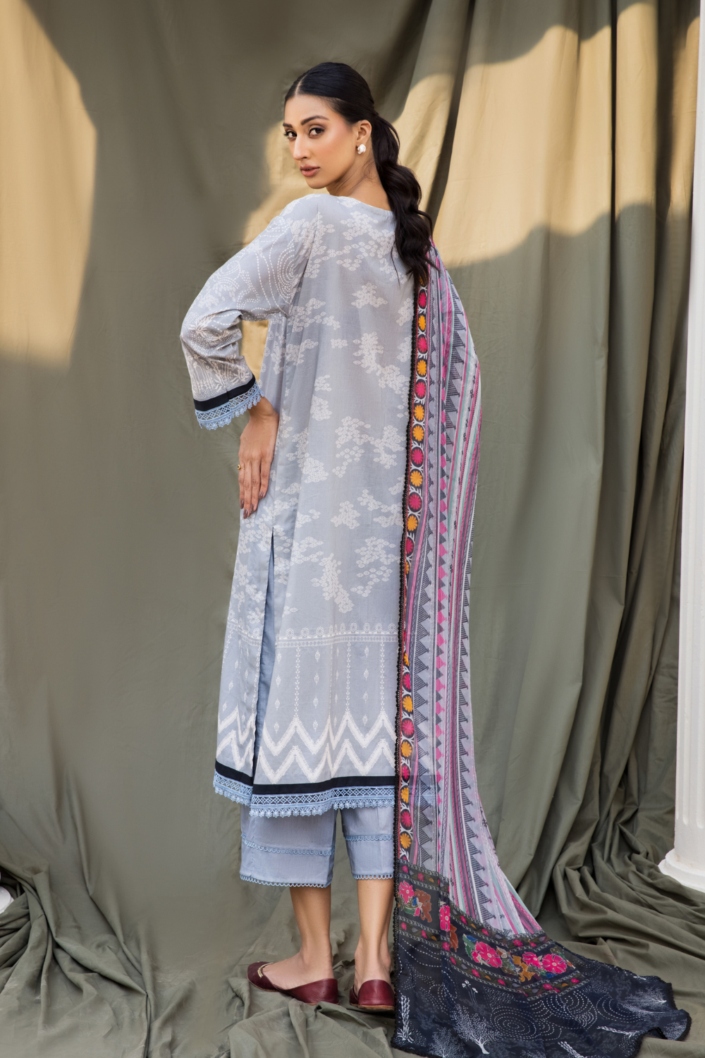 3PC Unstitched | Digital Printed Cambric Suit