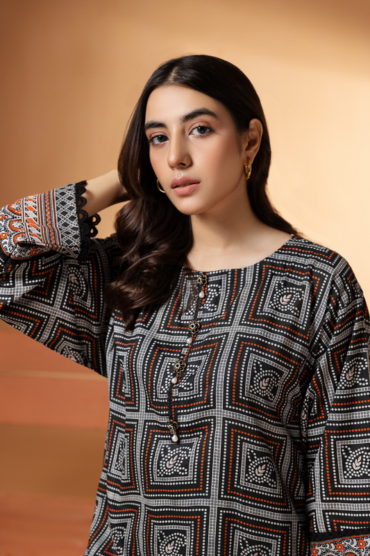 2 PC Unstitched | Printed Cambric Shirt + Trouser