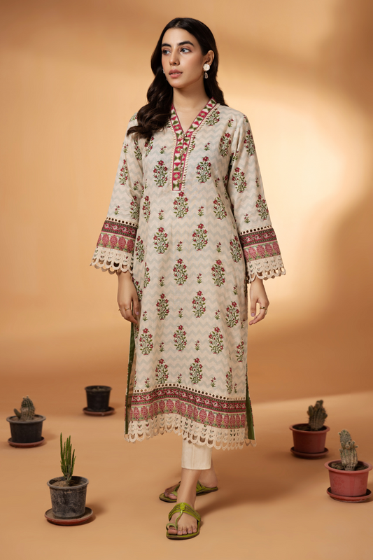 2 PC Unstitched | Printed Cambric Shirt + Trouser