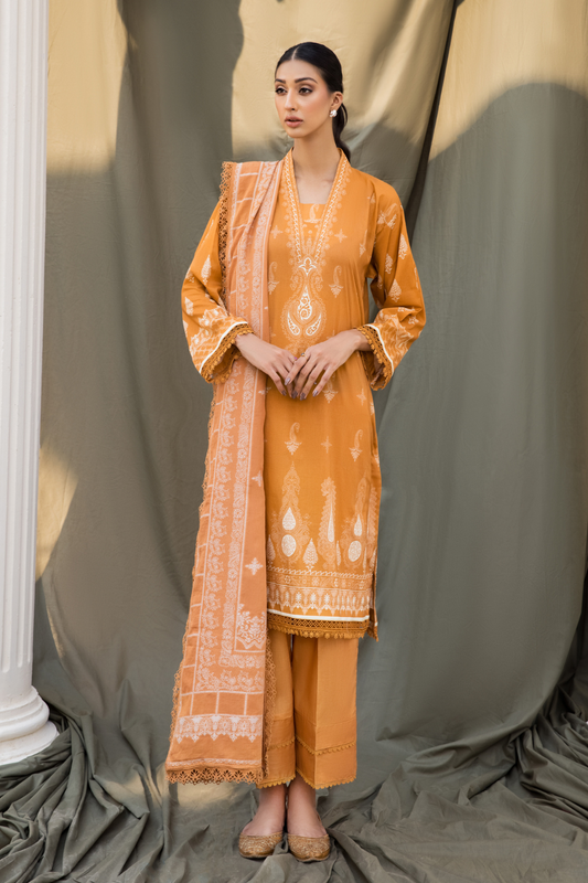 3PC Unstitched | Digital Printed Cambric Suit