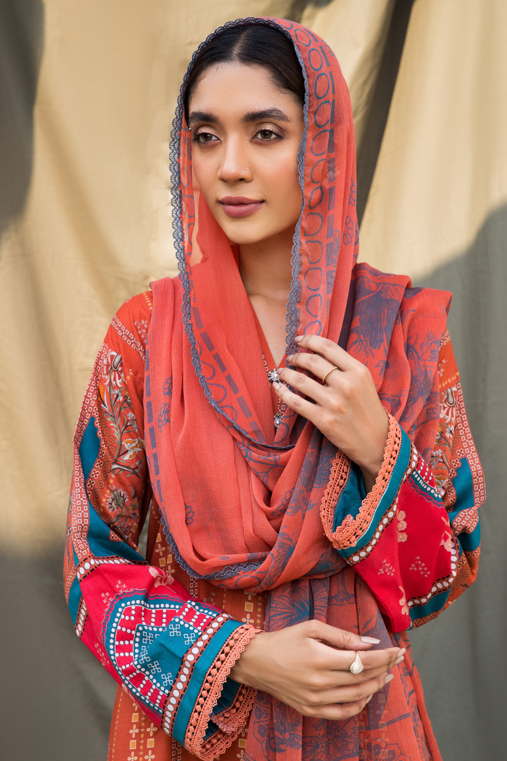 3PC Unstitched | Digital Printed Cambric Suit