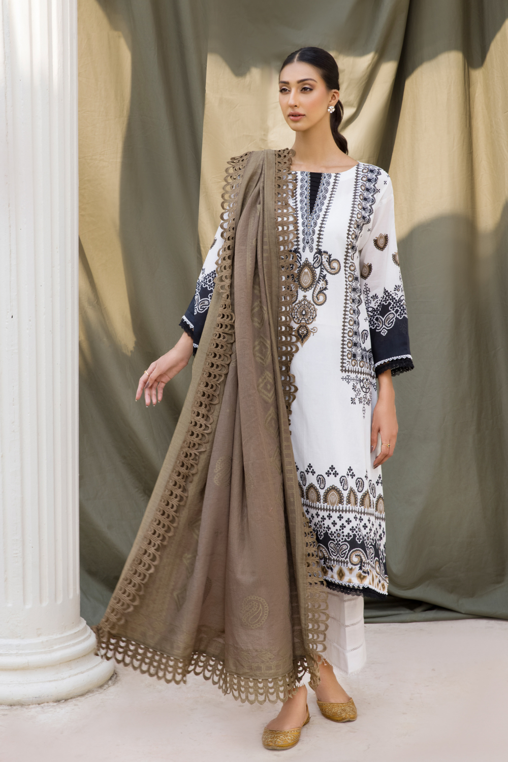 3PC Unstitched | Digital Printed Cambric Suit