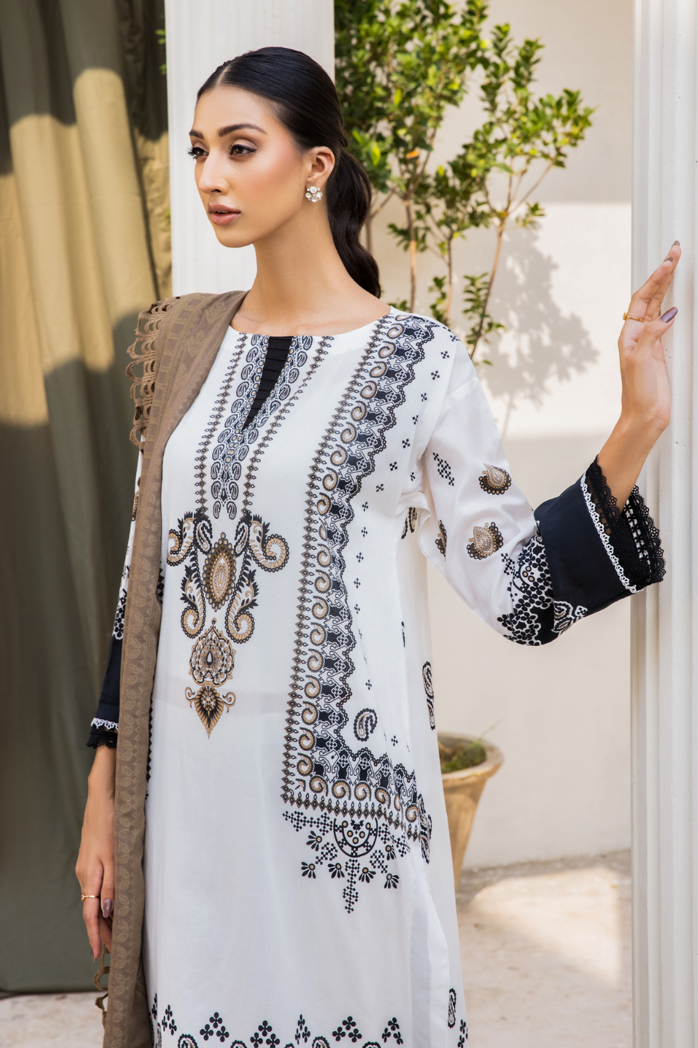 3PC Unstitched | Digital Printed Cambric Suit