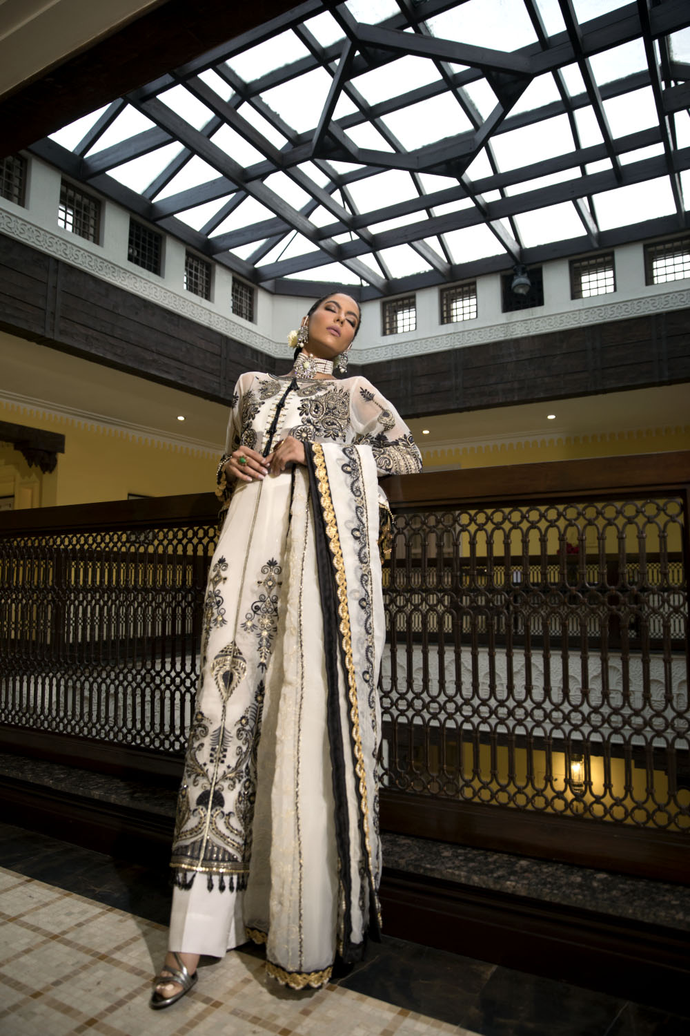 3 PC Unstitched Embroidered Suit