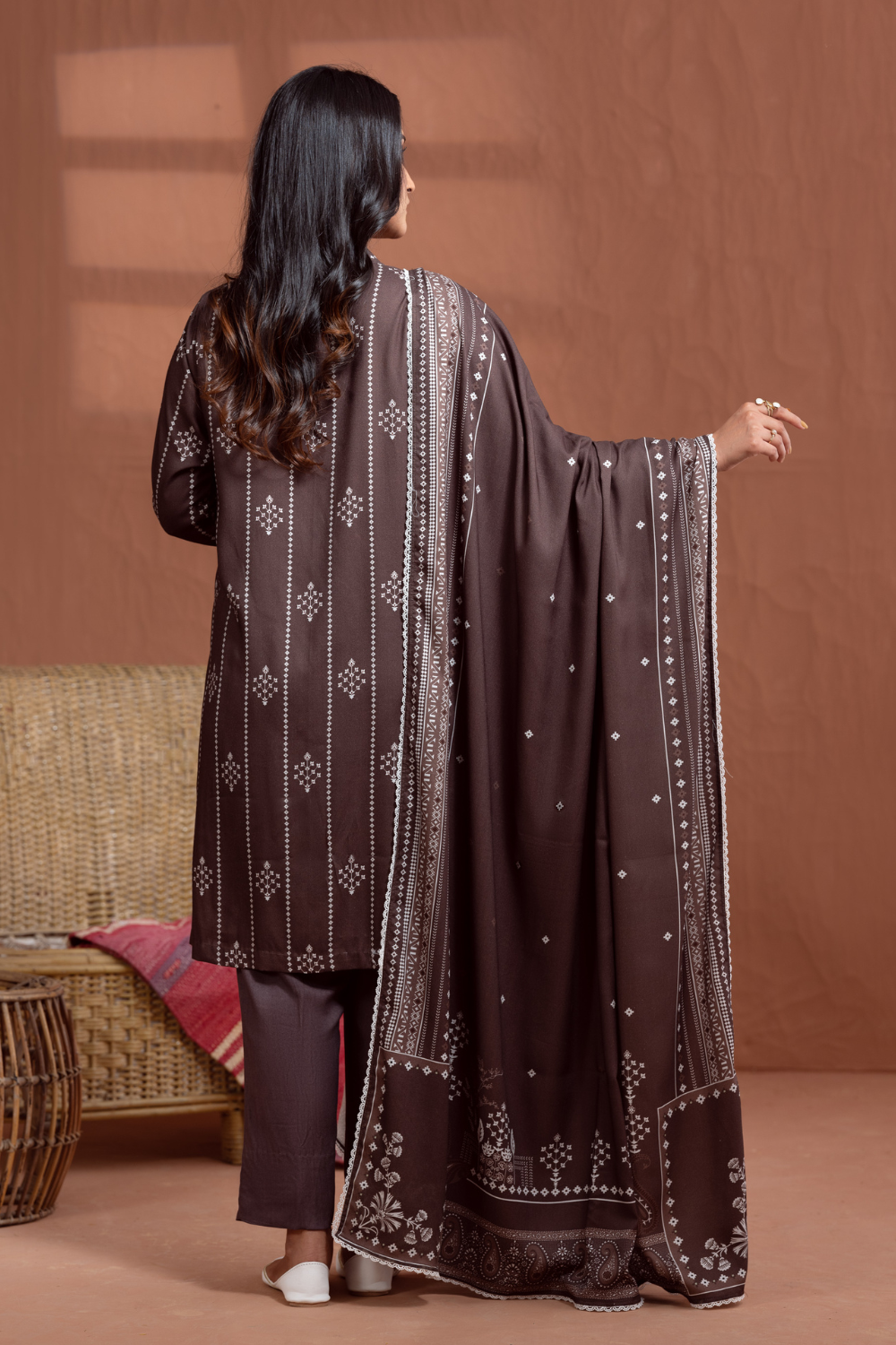 3 PC Unstitched | Crepe Linen Printed Suit