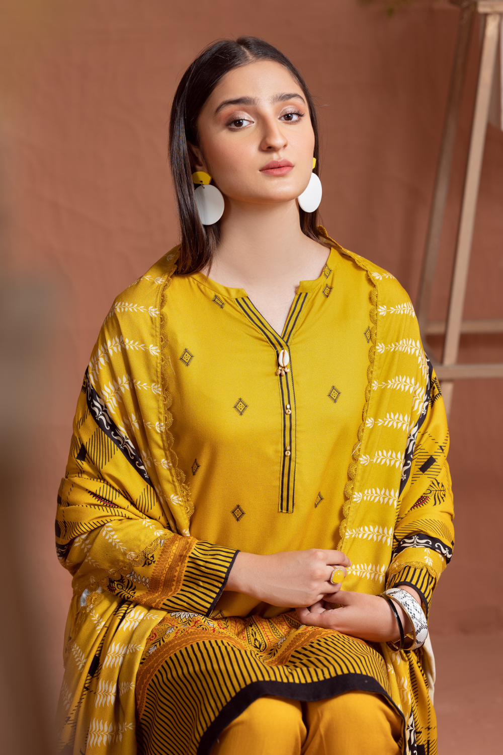 3 PC Unstitched | Crepe Linen Printed Suit