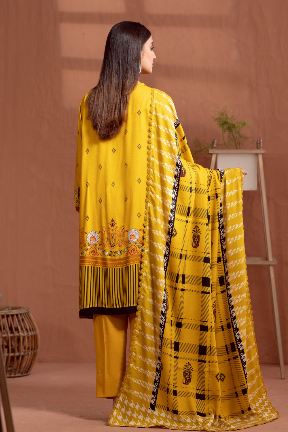 3 PC Unstitched | Crepe Linen Printed Suit