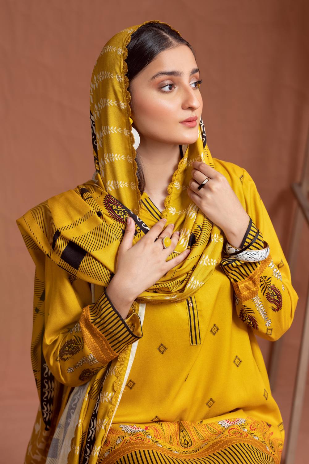 3 PC Unstitched | Crepe Linen Printed Suit