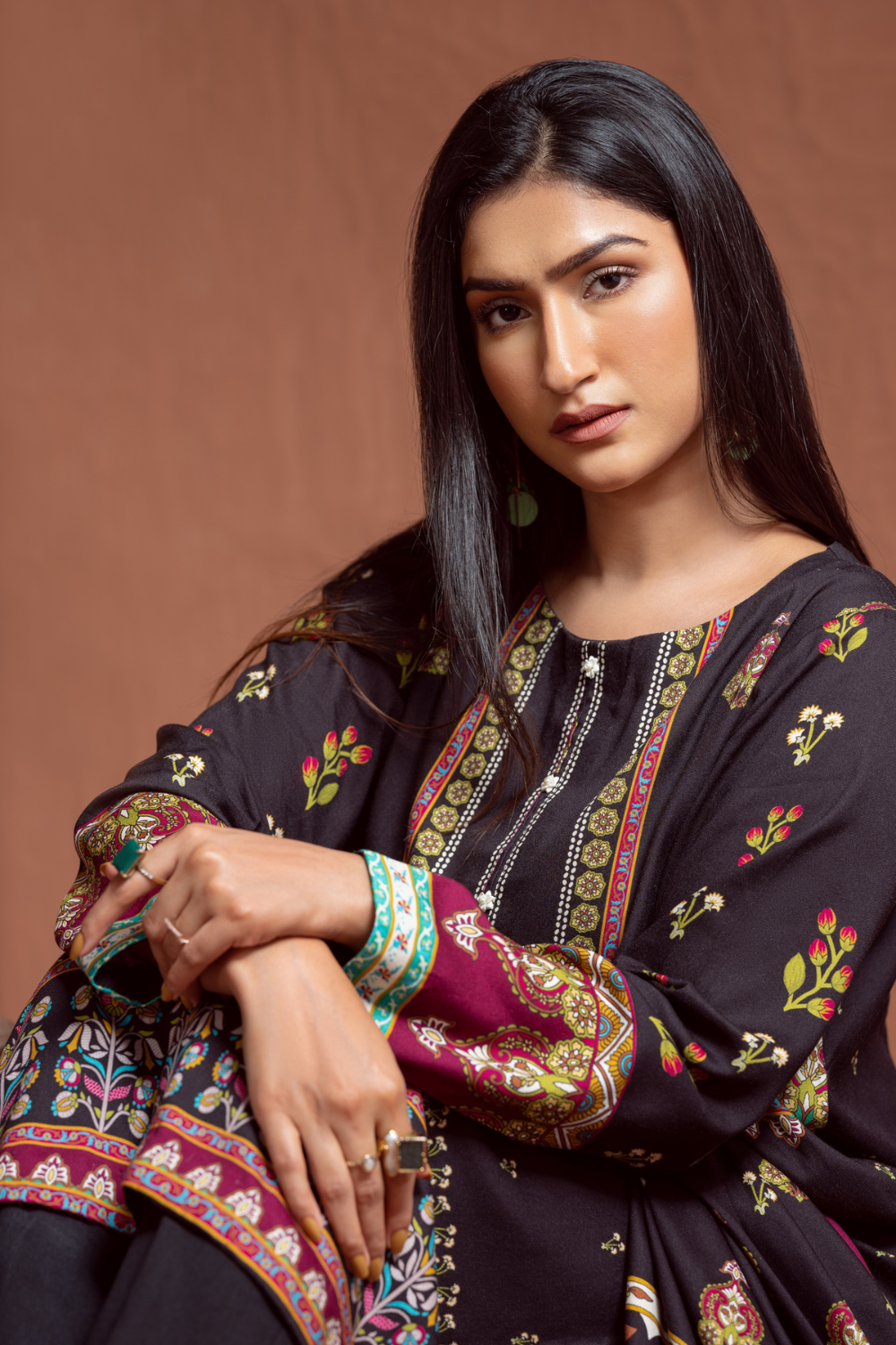 3 PC Unstitched | Crepe Linen Printed Suit