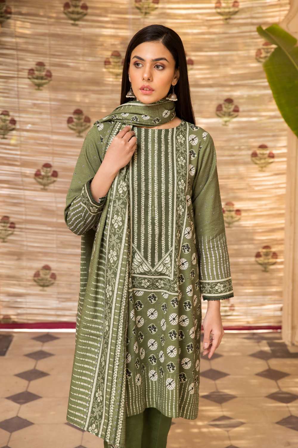 3 PC Unstitched | Khaddar  Printed Suit