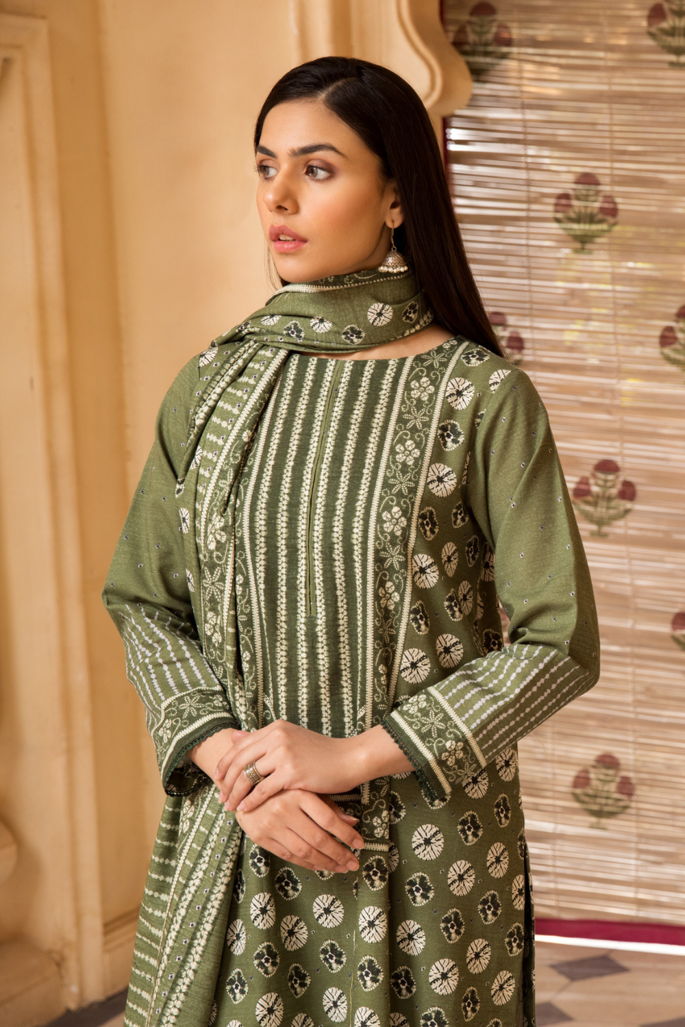 3 PC Unstitched | Khaddar  Printed Suit