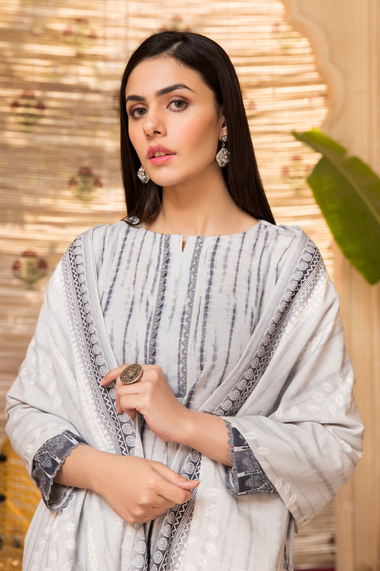 3 PC Unstitched | Khaddar  Printed Suit