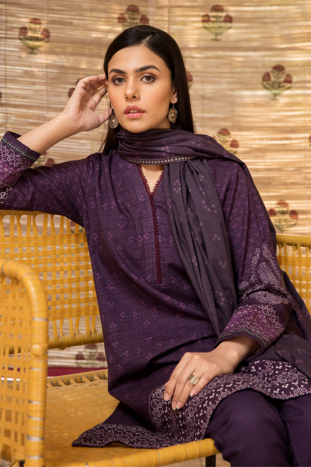 3 PC Unstitched | Khaddar  Printed Suit