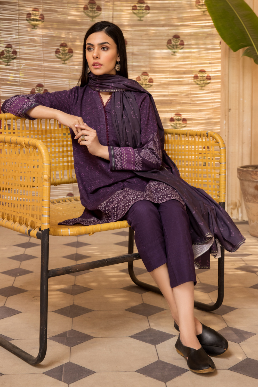 3 PC Unstitched | Khaddar  Printed Suit