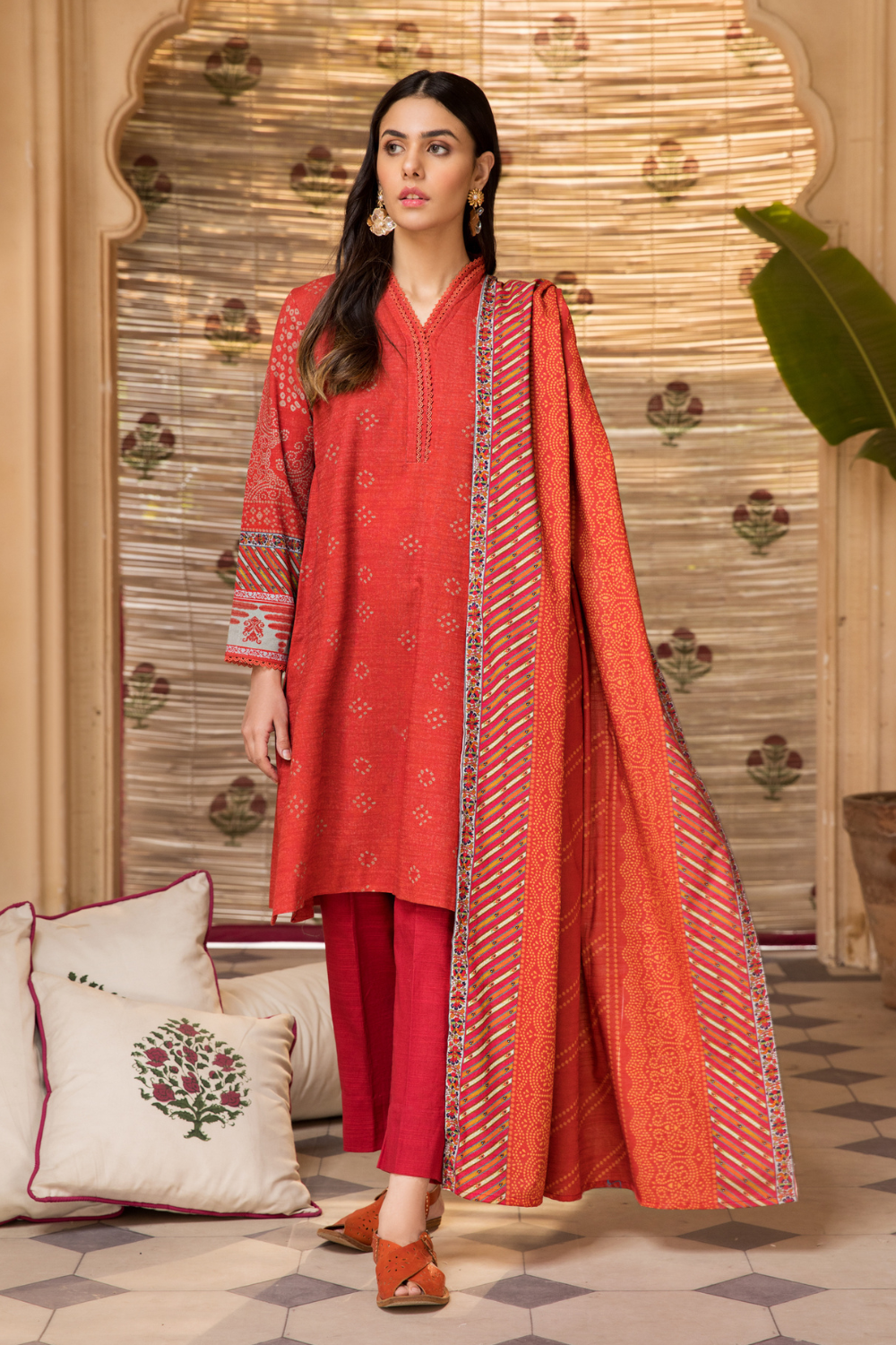 3 PC Unstitched | Khaddar  Printed Suit