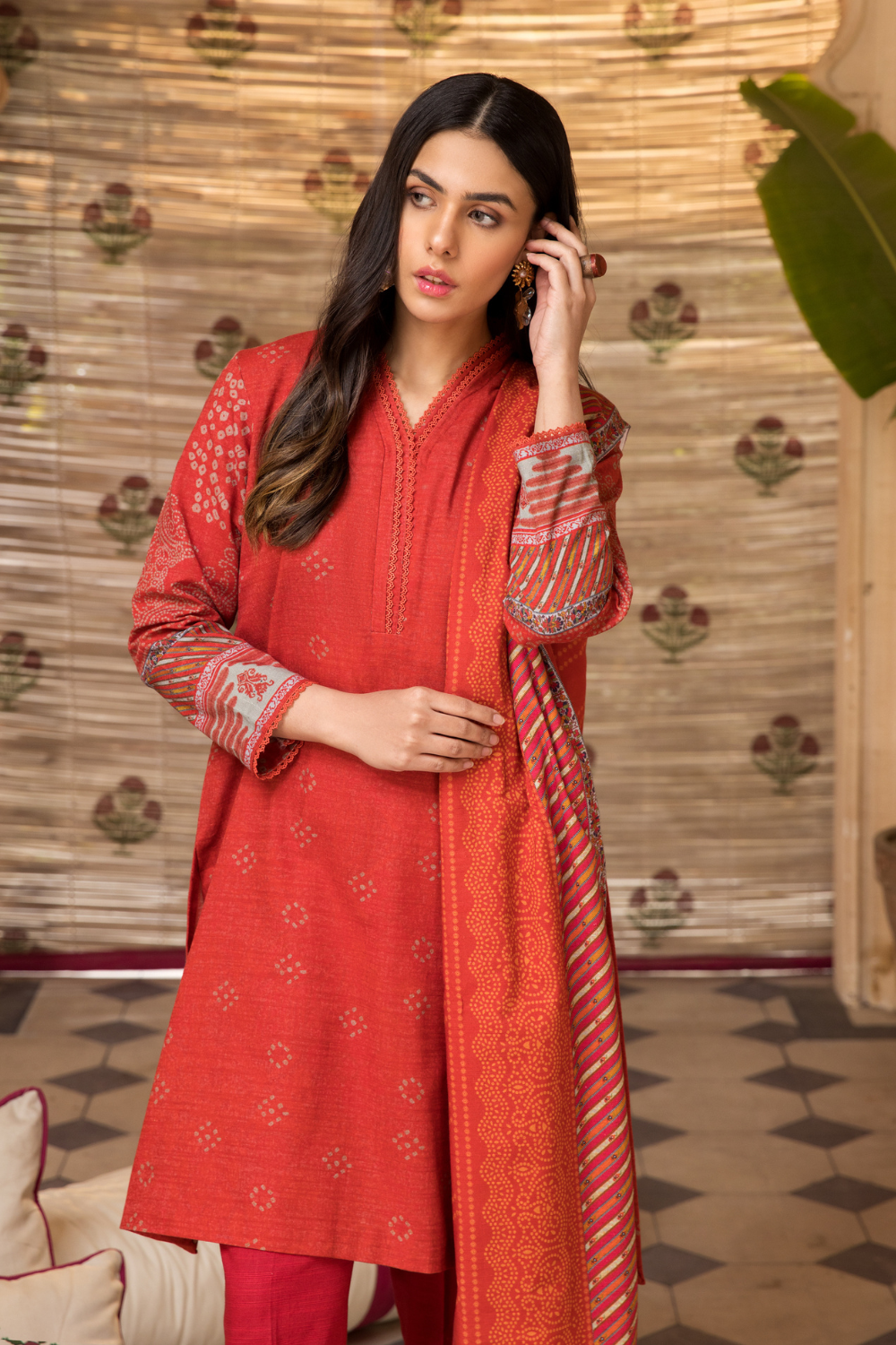 3 PC Unstitched | Khaddar  Printed Suit