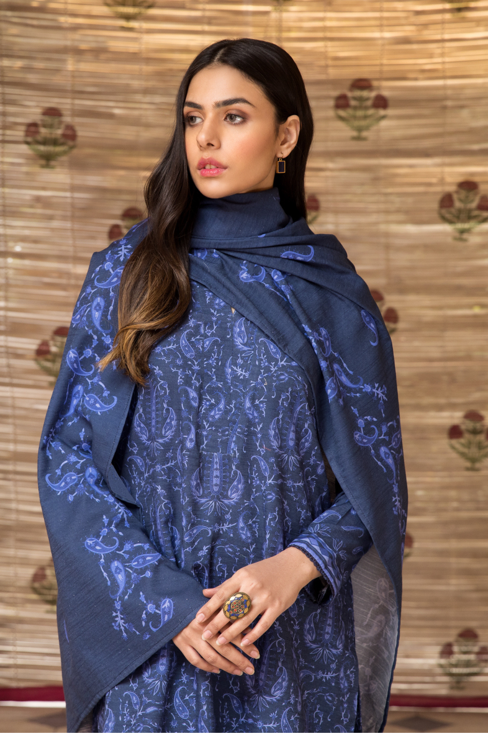 3 PC Unstitched | Khaddar  Printed Suit