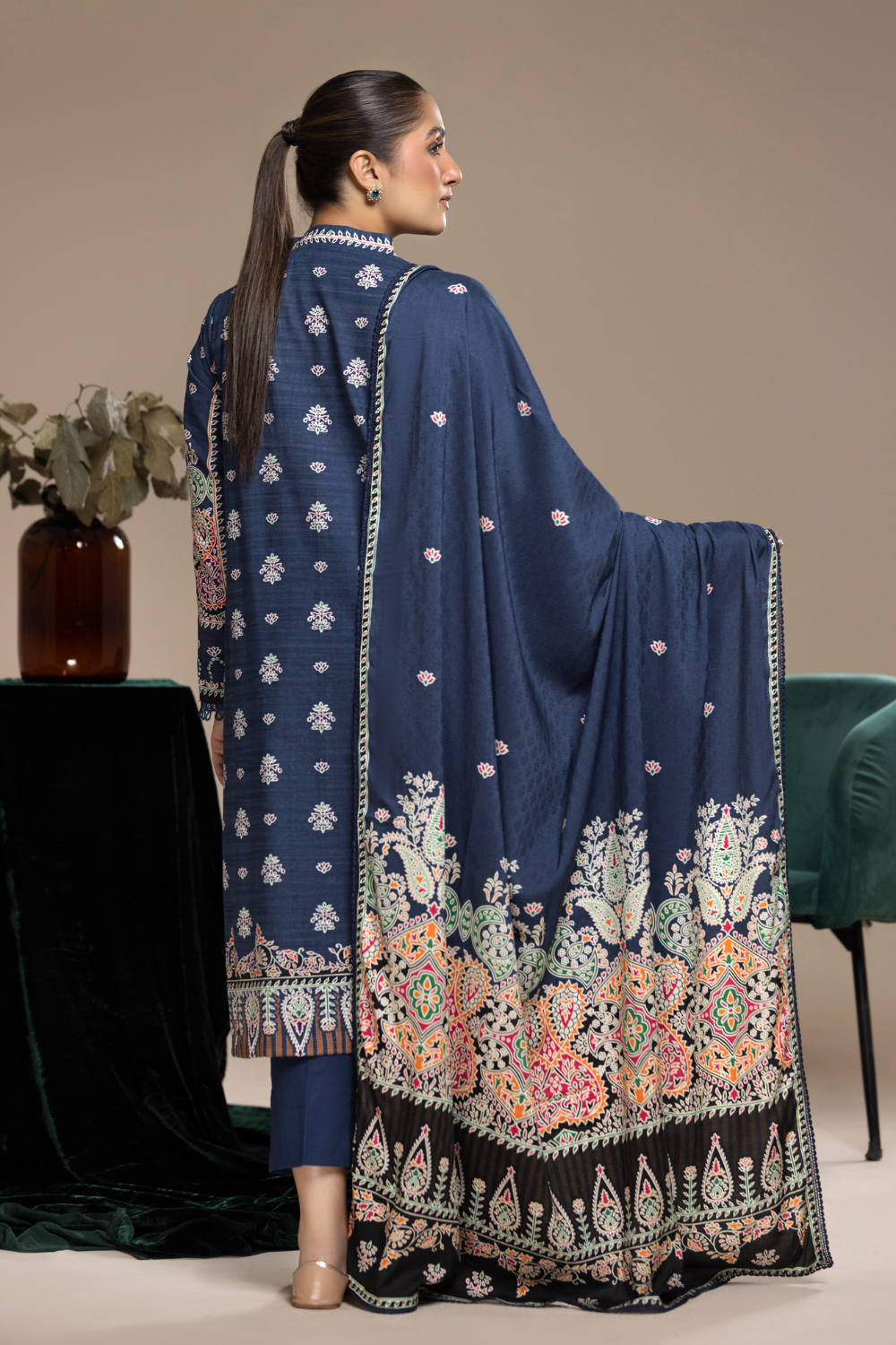 3 PC Unstitched | Khaddar  Printed Suit