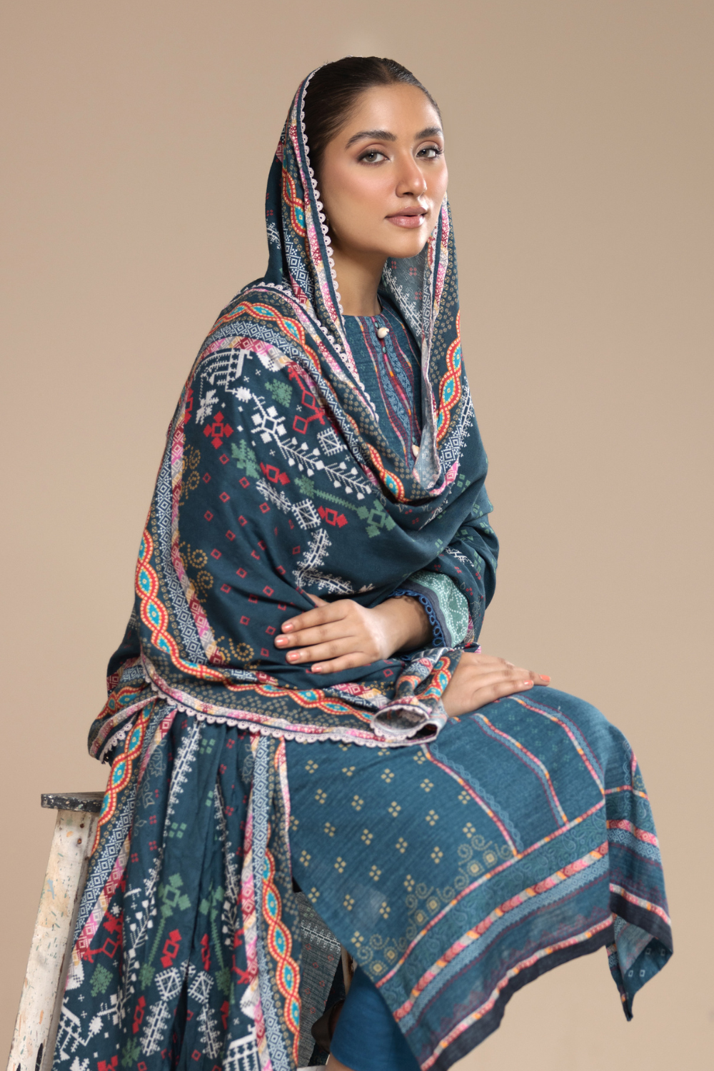 3 PC Unstitched | Khaddar  Printed Suit