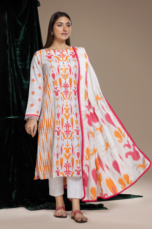 3 PC Unstitched | Khaddar  Printed Suit