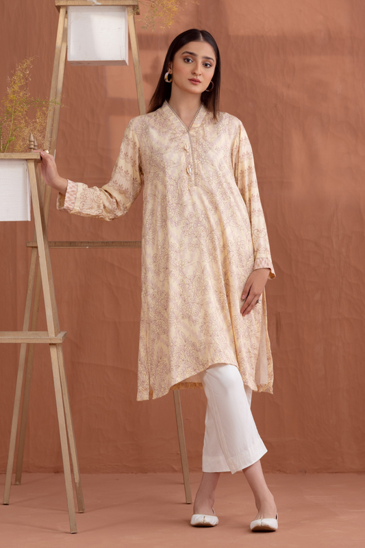 1 PC Unstitched | Printed Jacquard Shirt