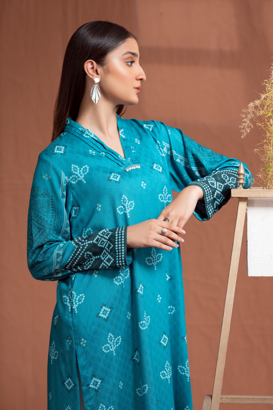 1 PC Unstitched | Printed Jacquard Shirt