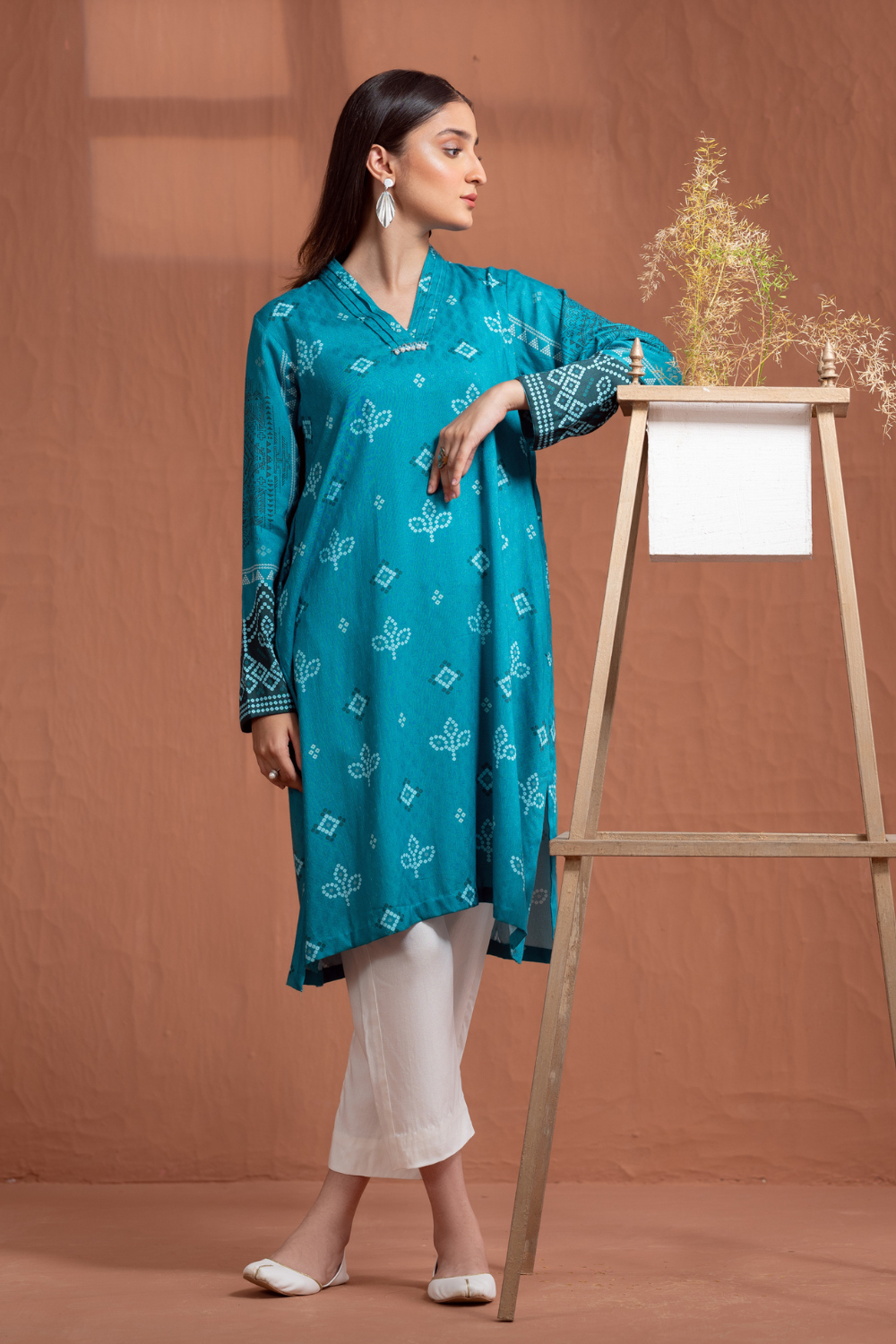 1 PC Unstitched | Printed Jacquard Shirt