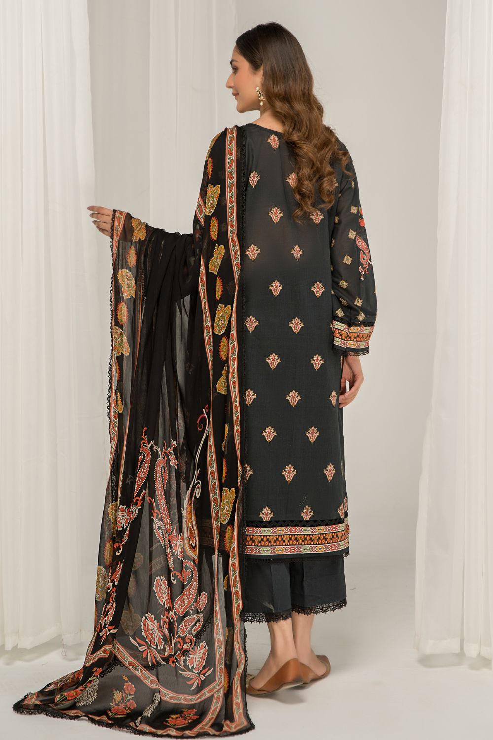 3 PC Unstitched Printed Lawn Suit