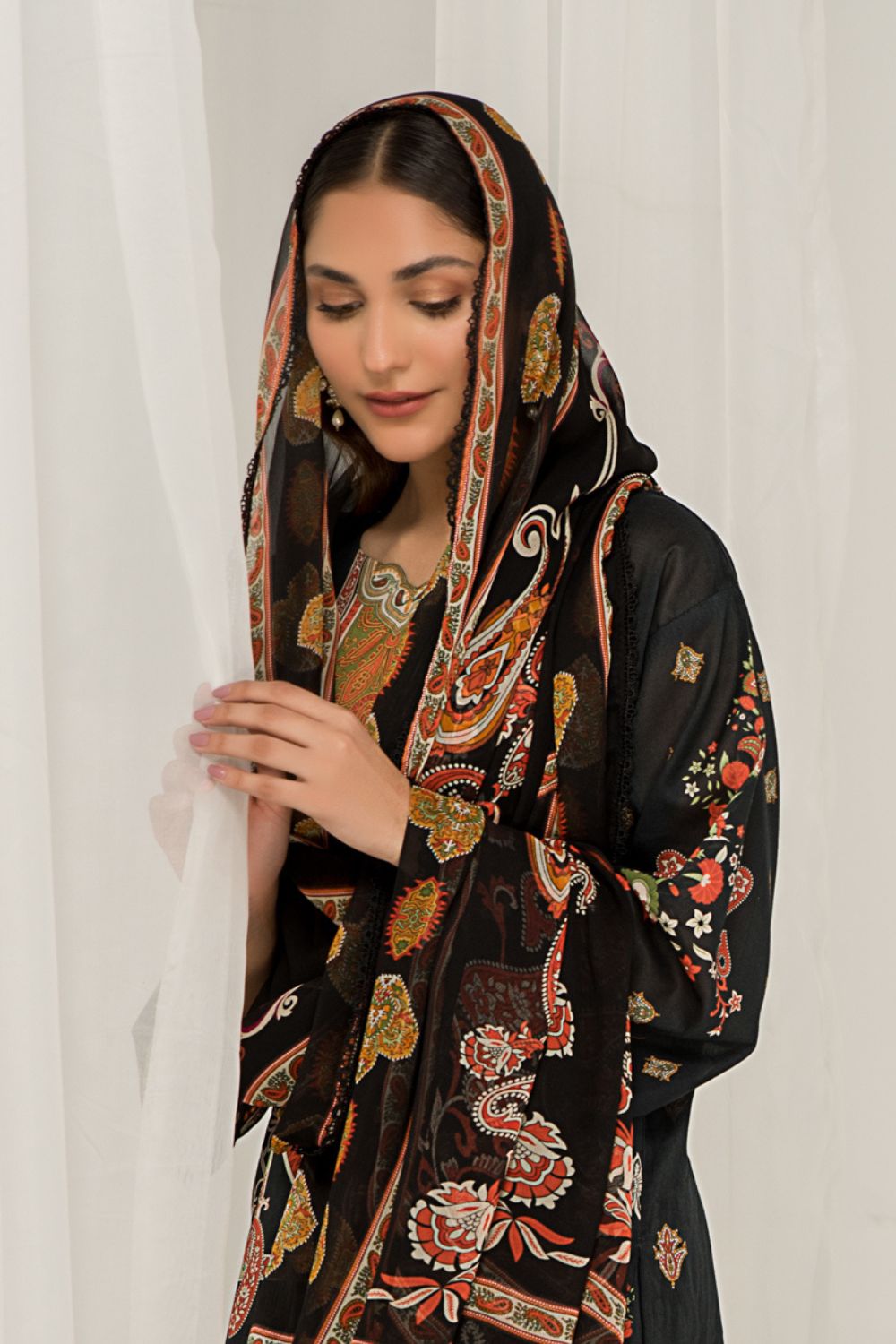 3 PC Unstitched Printed Lawn Suit