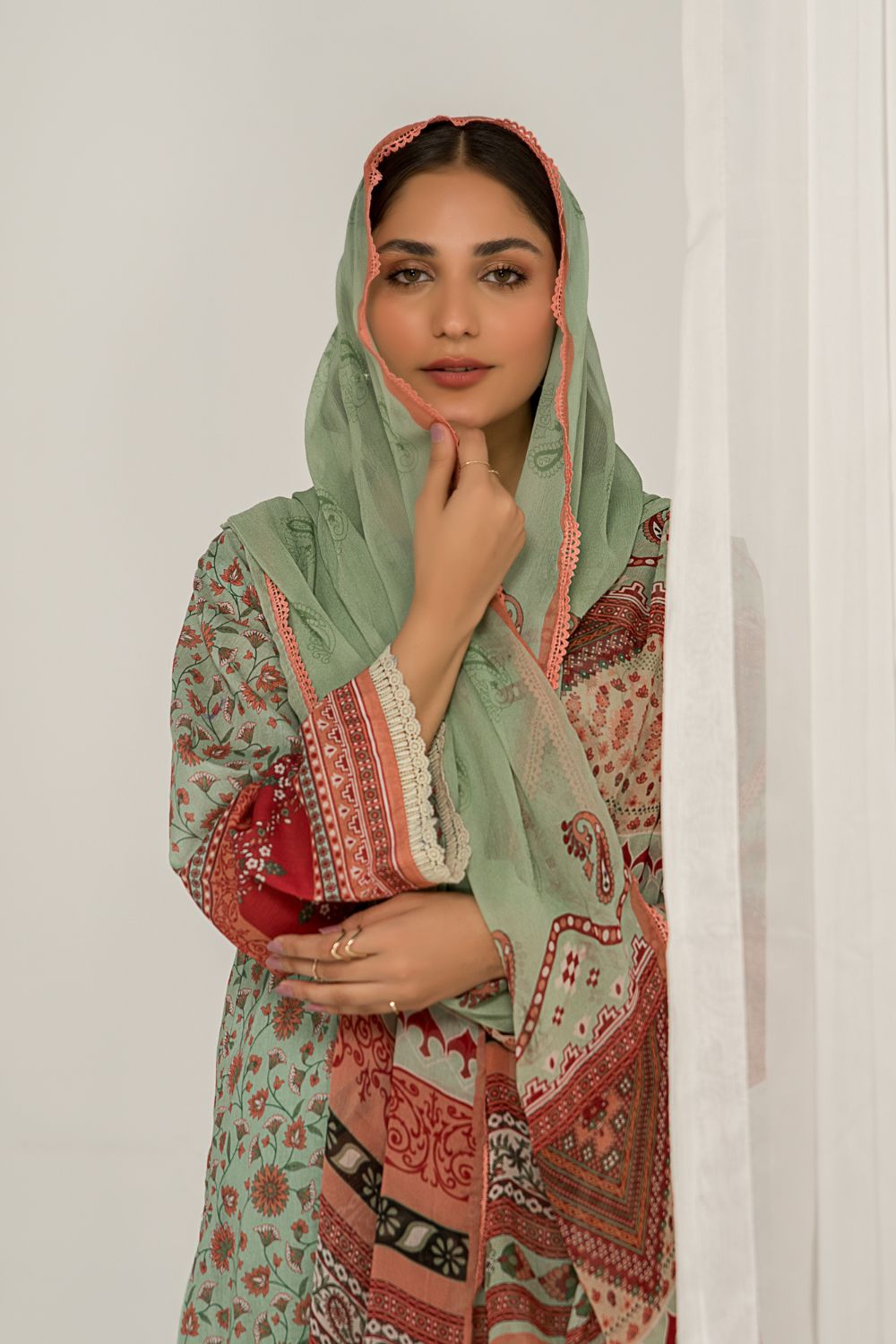 3 PC Unstitched Printed Lawn Suit