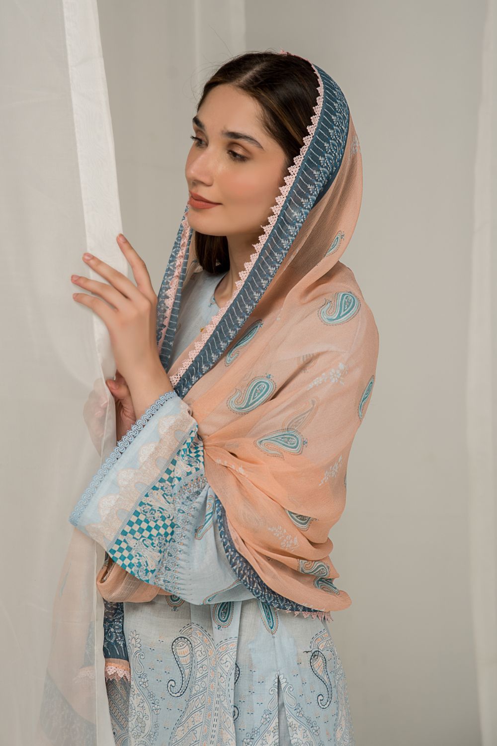 3 PC Unstitched Printed Lawn Suit