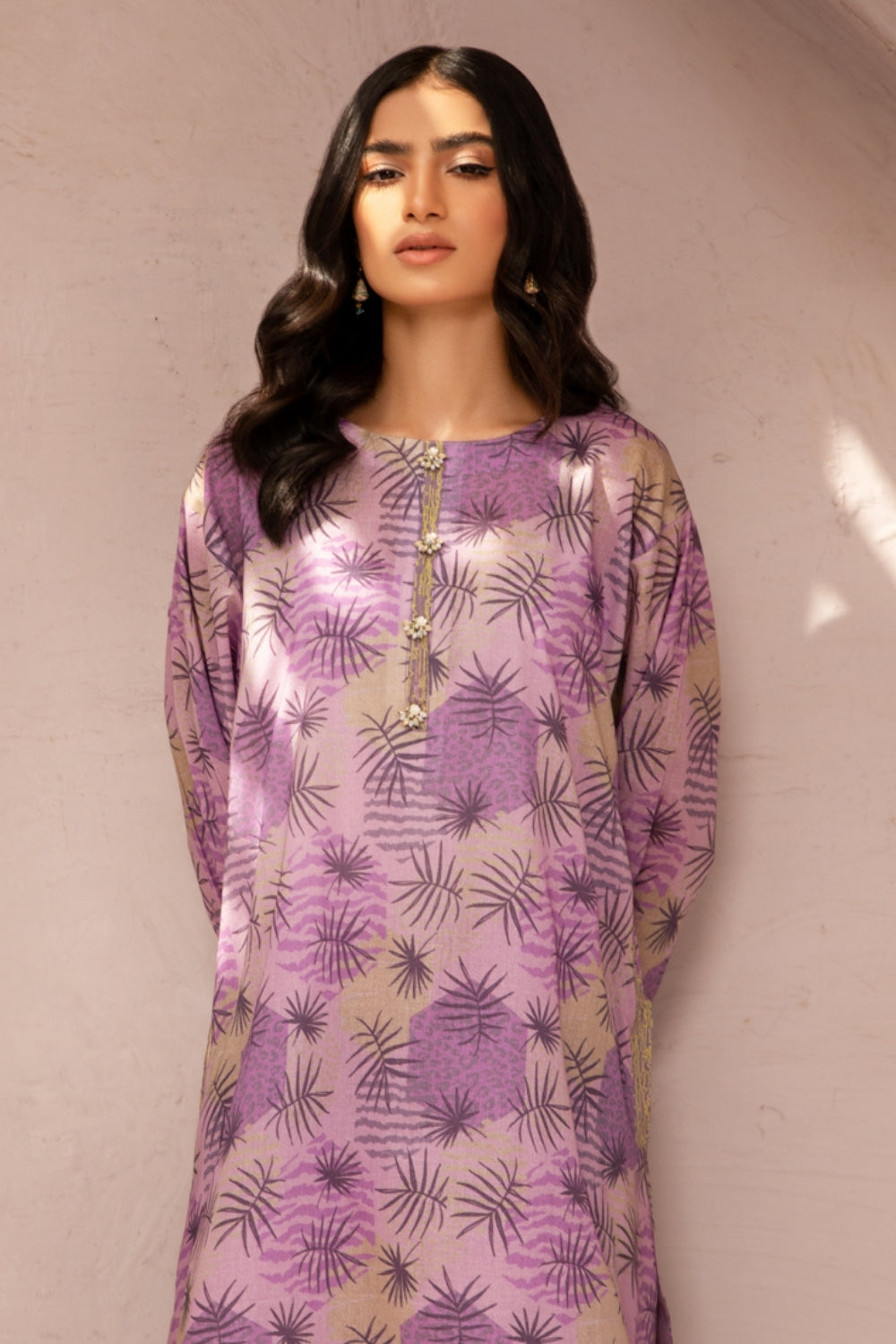 2 PC Unstitched | Digital Printed Lawn Shirt + Dyed Cambric Trouser