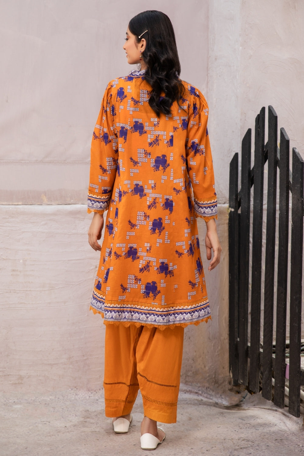 2 PC Unstitched | Digital Printed Lawn Shirt + Dyed Cambric Trouser