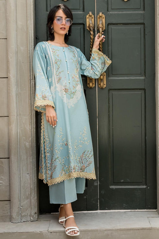 1 PC Unstitched | Printed  Lawn Shirt