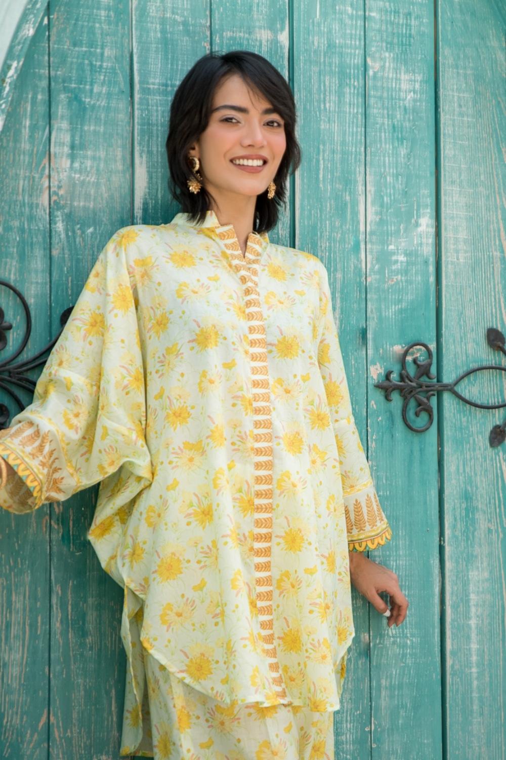 1 PC Unstitched | Printed  Lawn Shirt