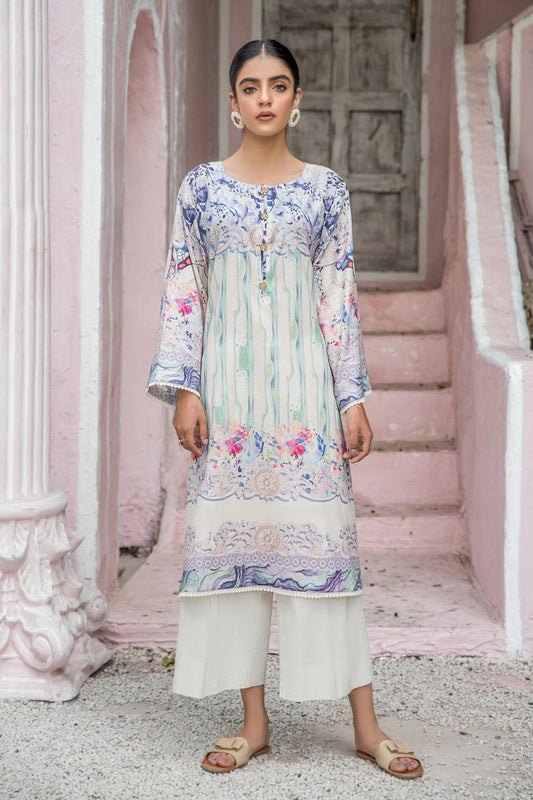 1 PC Unstitched | Printed  Lawn Shirt