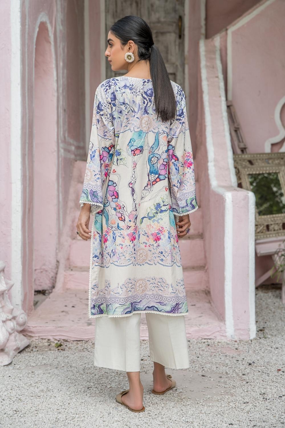 1 PC Unstitched | Printed  Lawn Shirt