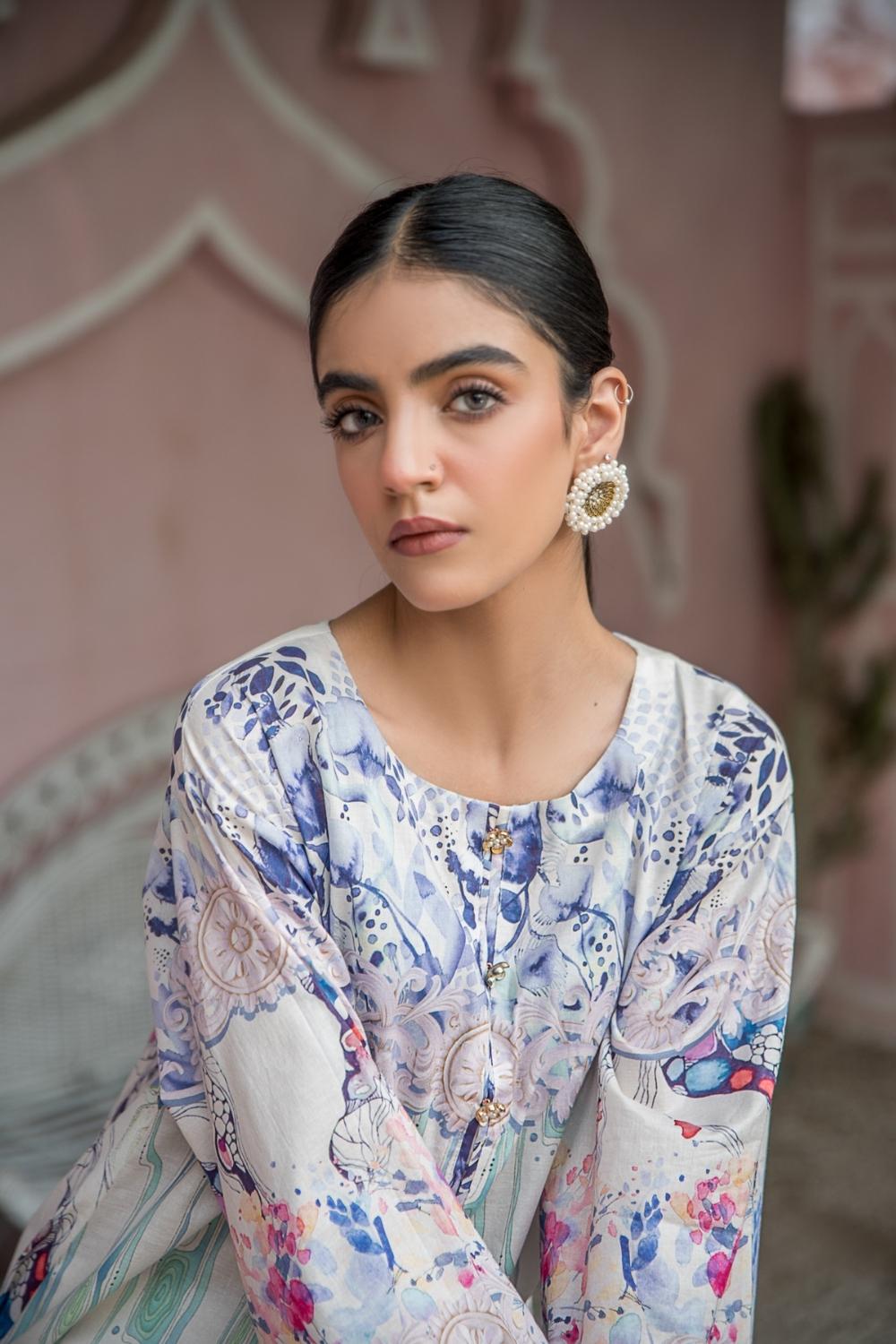 1 PC Unstitched | Printed  Lawn Shirt