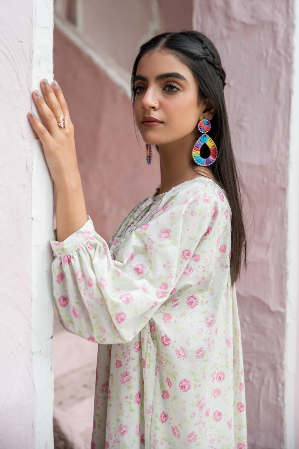 1 PC Unstitched | Printed  Lawn Shirt