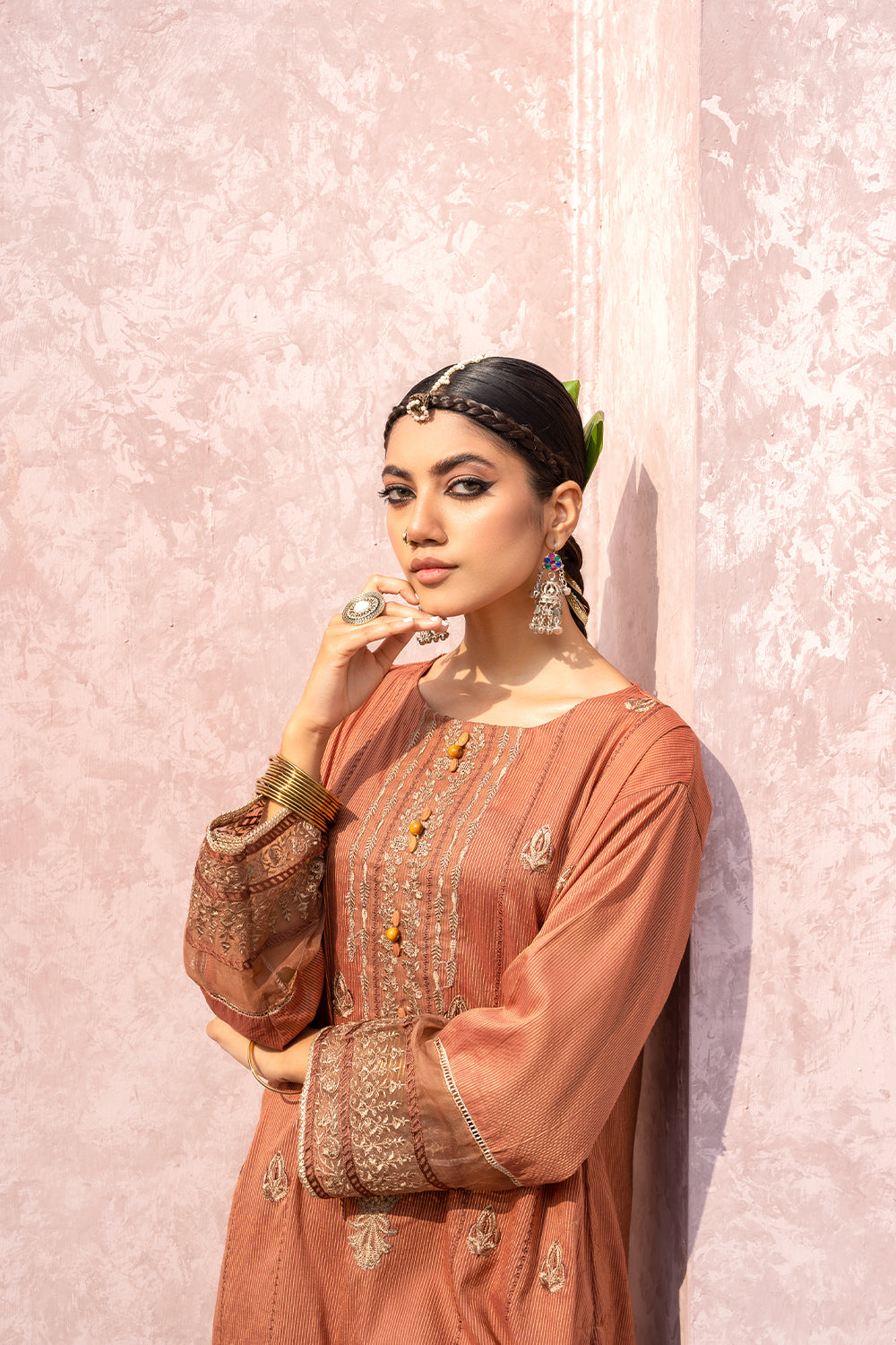 1 PC Unstitched | Embroidered Lawn Shirt