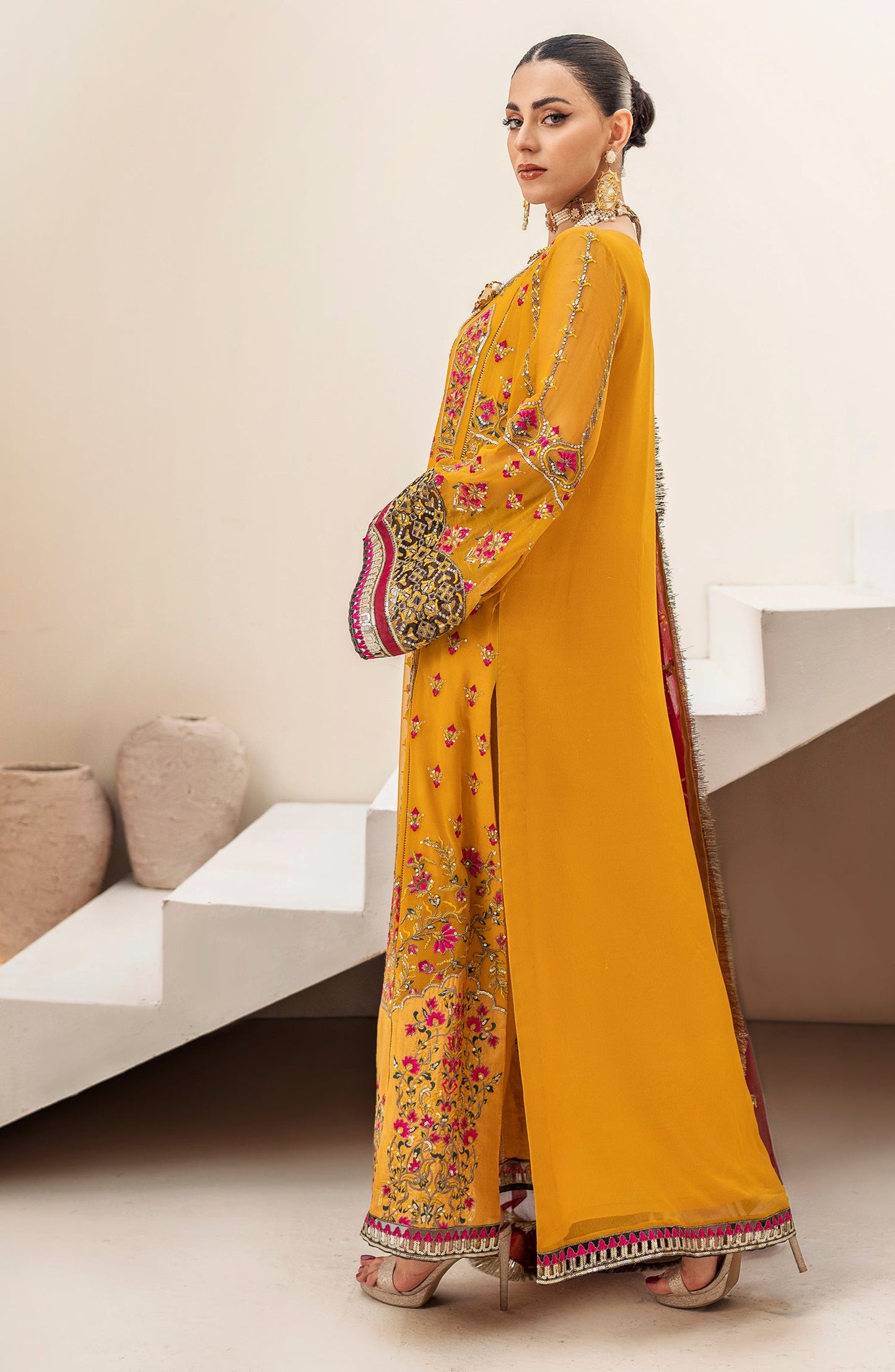 Formal Dress - Canary Yellow (QFD-0062) Mashq Premium