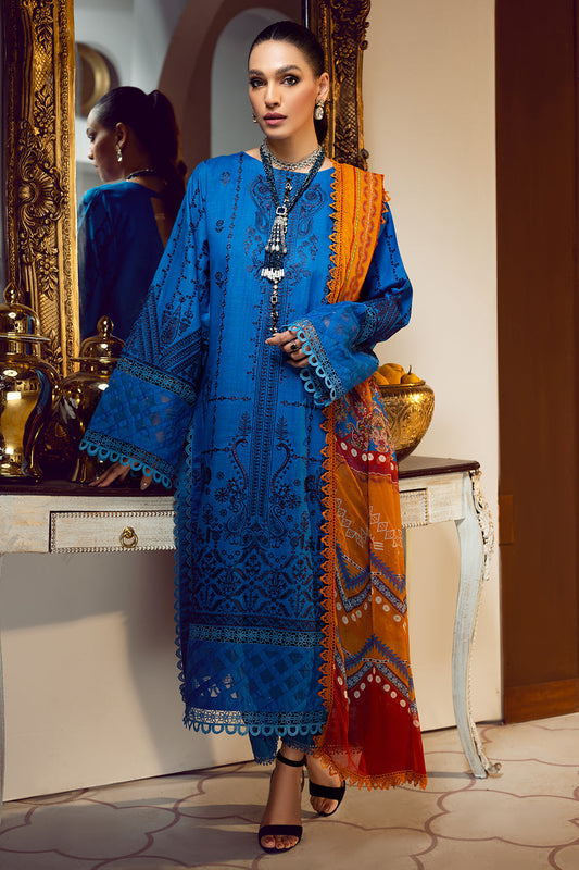 3 PC Unstitched Premium | Embroidered Shirt | Printed Dupatta