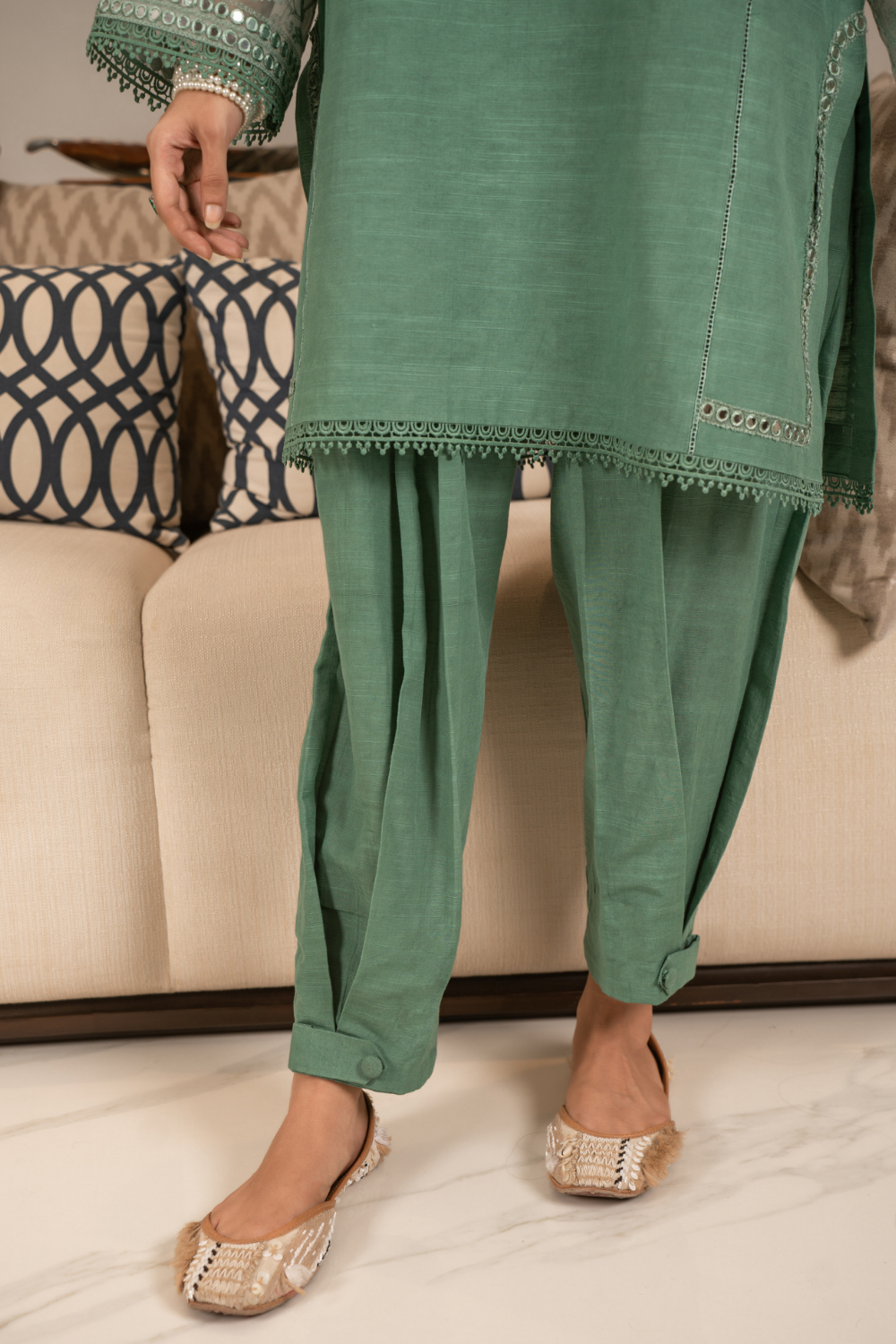 2 PC Stitched | Embroidered Suit