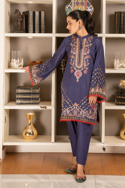 2 PC Stitched | Embroidered Suit