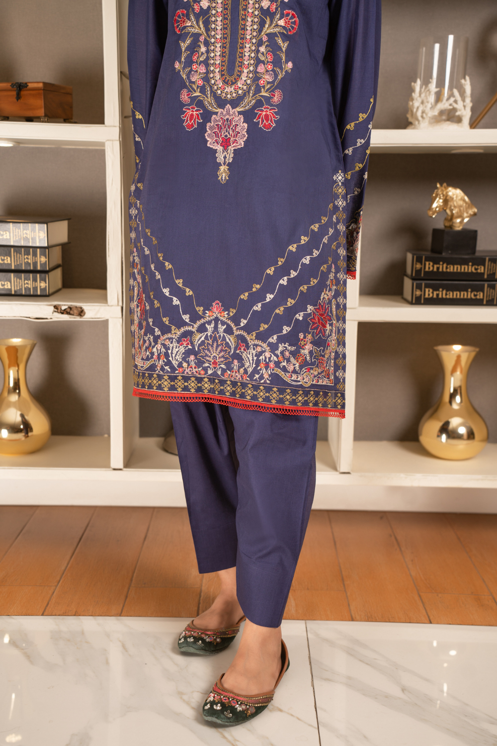 2 PC Stitched | Embroidered Suit